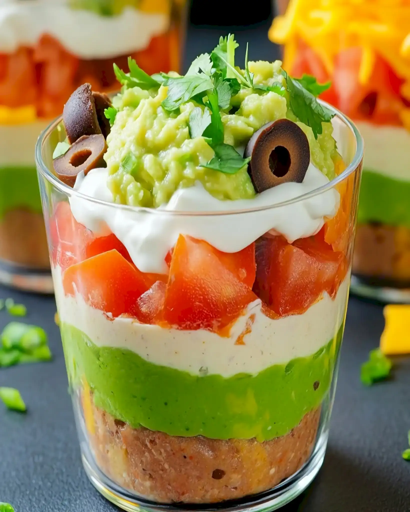 Sieben-Layer-Dip Becher – Ein Einfaches, Spaßiges Mexikanisches Rezept