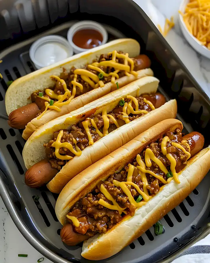 Chili Dogs aus dem Airfryer Herzhaft Lecker