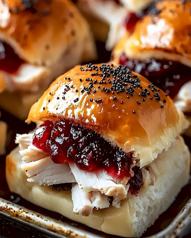 Cranberry Truthahn Slider Ofen Rezept Köstlich