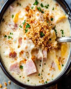 Cremige Hähnchen Cordon Bleu Suppe für gemütliche Tage
