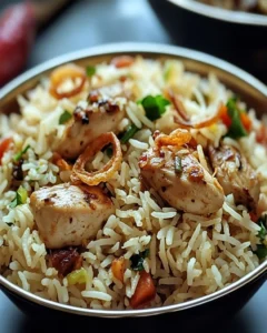 Hähnchen Pulao einfaches Eintopfgericht mit Reis