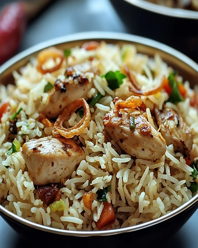 Hähnchen Pulao einfaches Eintopfgericht mit Reis