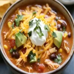 Herzhafte Hühnchen Enchilada Suppe aus dem Slow Cooker