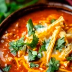 Herzhafte Hühnchen Enchilada Suppe einfach zubereitet