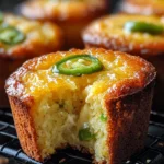 Herzhafte Käse Jalapeño Maisbrot Muffins