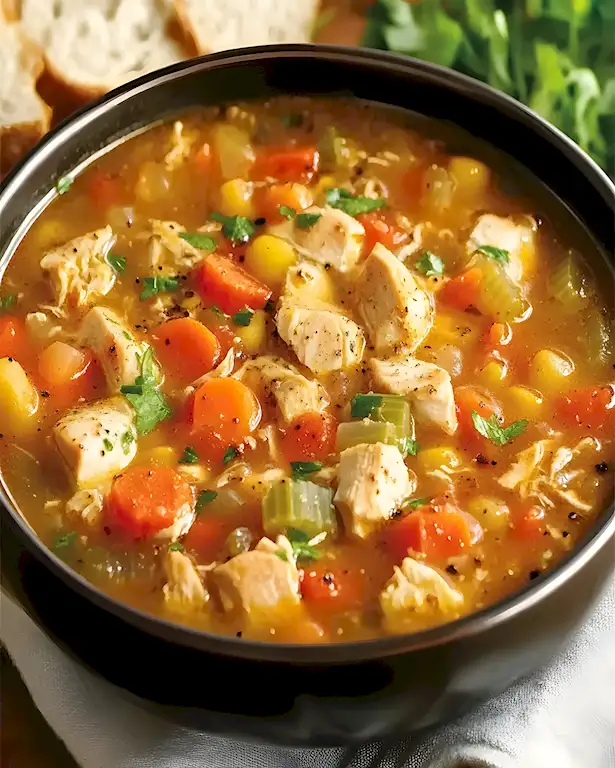 Herzhafte Sizilianische Hühnersuppe mit Würze