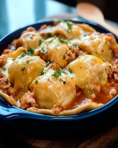 Herzhaftes Hähnchen mit fluffigen Knödeln