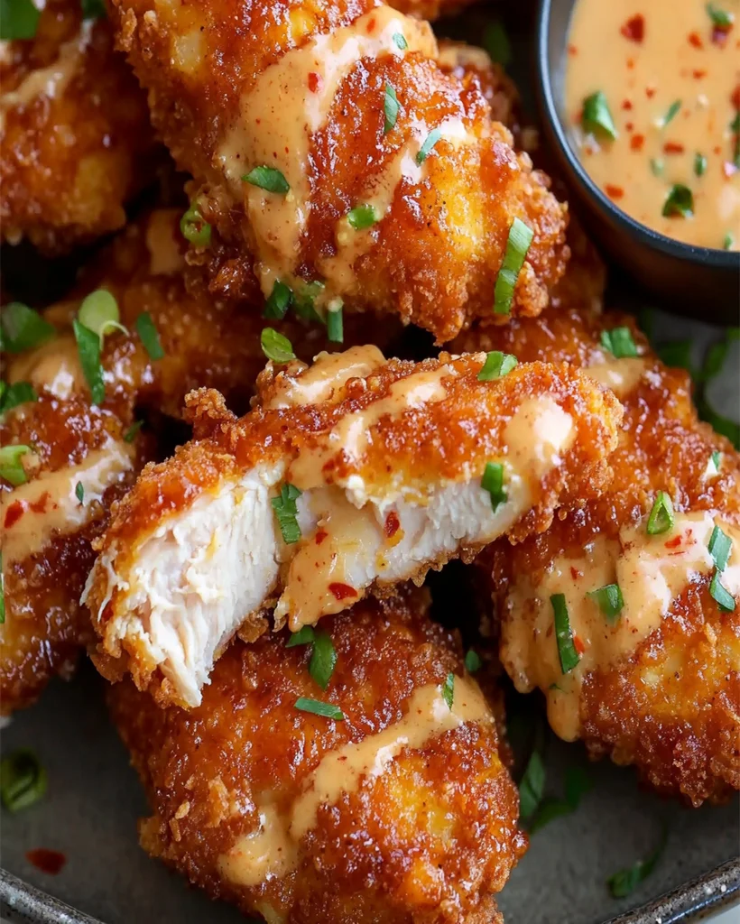 Knuspriges Bang Bang Hühnchen mit scharfer Sauce