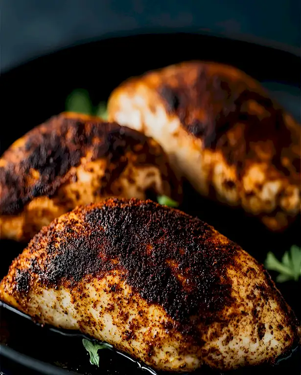 Saftiges Blackened Chicken mit Kokosreis