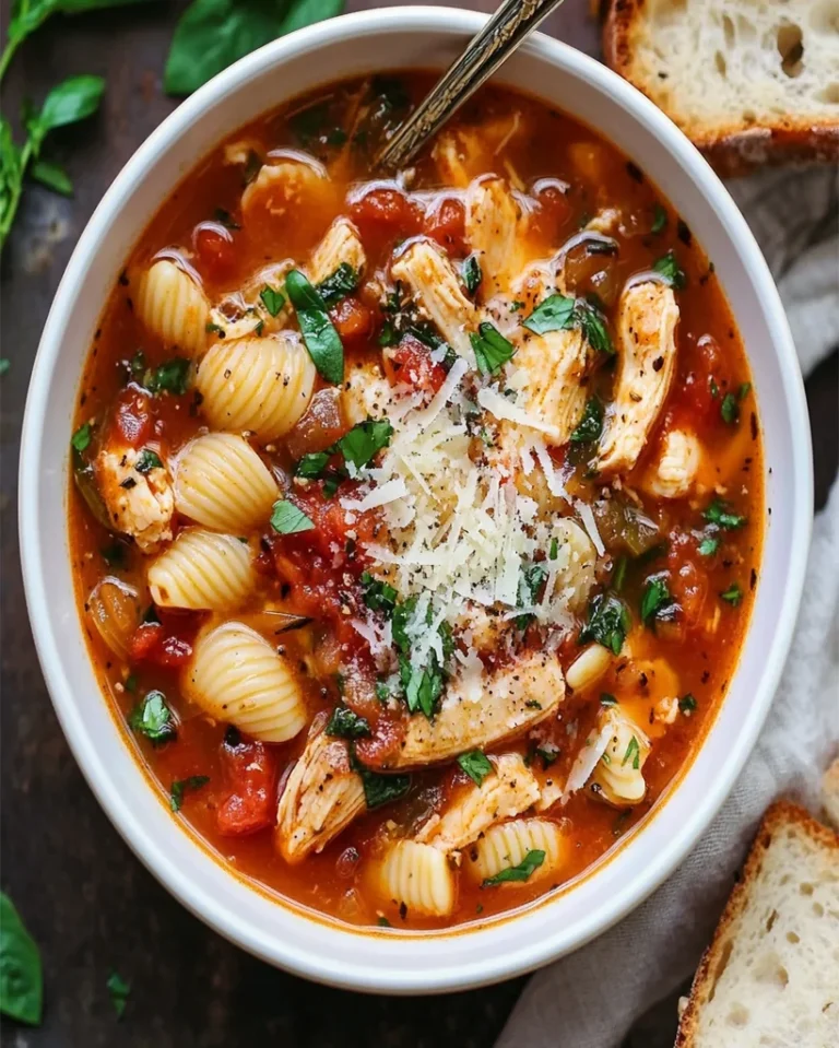 Schnelle Hühnchen-Parmesan Suppe in 20 Minuten
