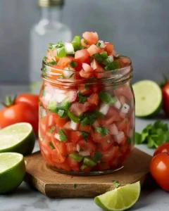 Schalen mit frischem Pico de Gallo, der mexikanischen Salsa-Delikatesse