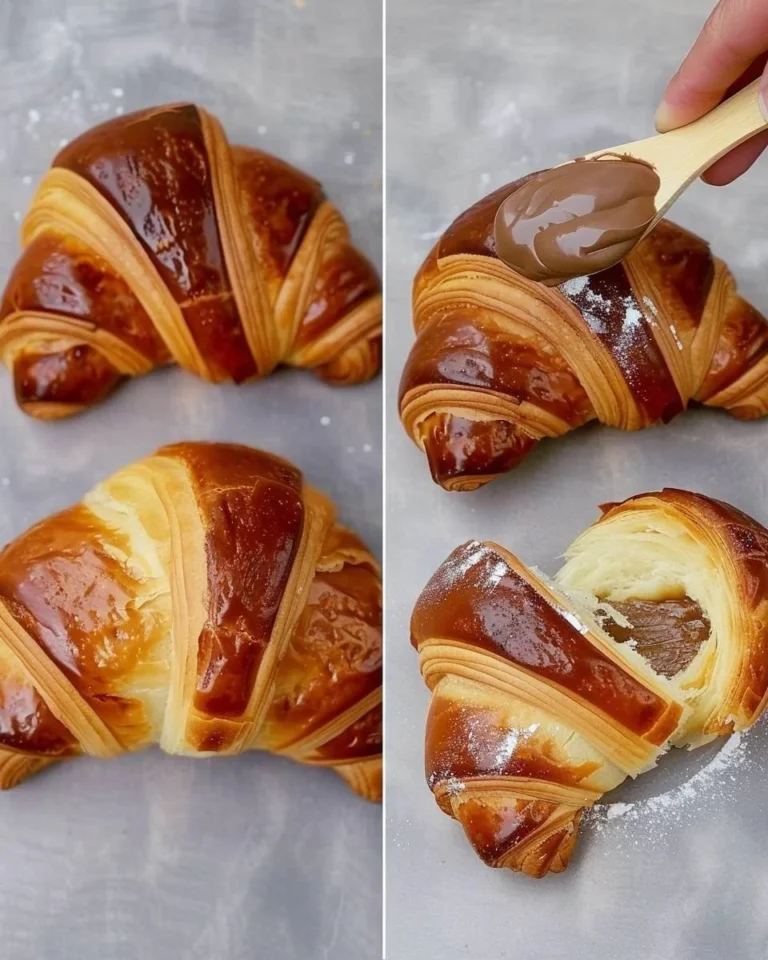 Bicolor-Croissants mit verschiedenen Geschmacksrichtungen und Farben