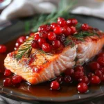 Gebackener Lachs mit Brombeeren in einer köstlichen Braise