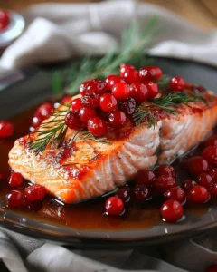 Gebackener Lachs mit Brombeeren in einer köstlichen Braise