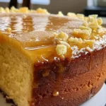 Leckerer Butterkuchen auf einem Teller serviert