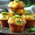 Cornbread Jalapeño Muffins mit Honig-Limetten-Glasur, frisch gebacken.