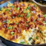 Leckeres Crack Chicken Auflauf Gericht mit Käse und Hähnchen