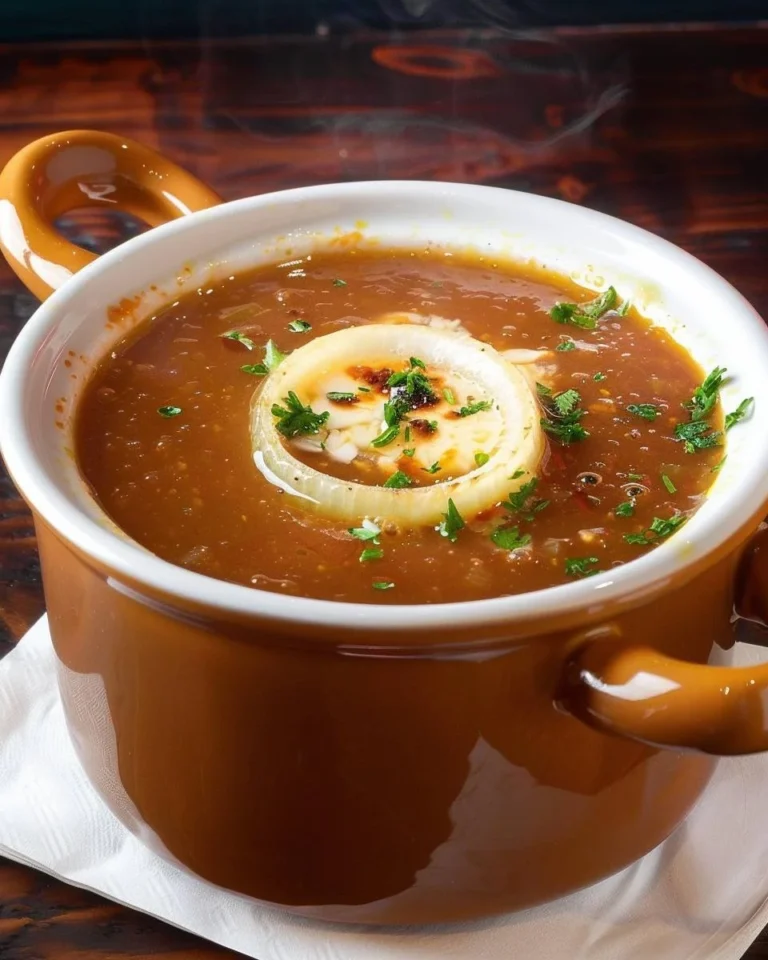 Leckere Zwiebel-Suppe im Walkabout Restaurant serviert