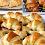 Leckere hausgemachte Croissants frisch aus dem Ofen