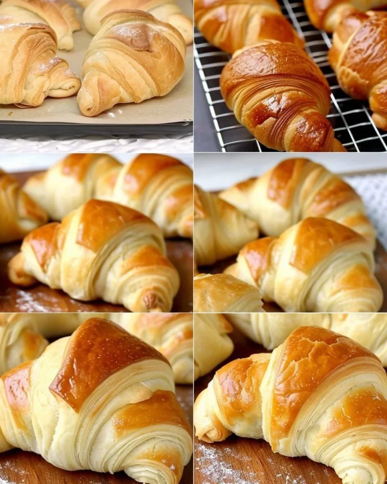 Leckere hausgemachte Croissants frisch aus dem Ofen