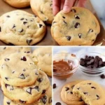 Einfache Schokoladenkekse frisch gebacken auf einem Teller