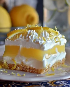 Fantastischer Zitronen-Lush mit frischen Zitronen und cremigem Topping