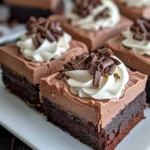 Französische Seidenbrownies mit schokoladigem Teig und zarter Textur