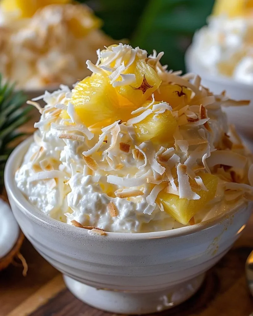 Hawaiianischer Ananas-Kokosfluff