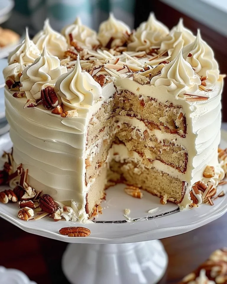 Italienische Sahnetorte mit Sahne und Früchten dekoriert