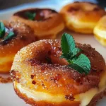 Crème Brûlée Donuts süßes Gebäck mit Karamellkruste