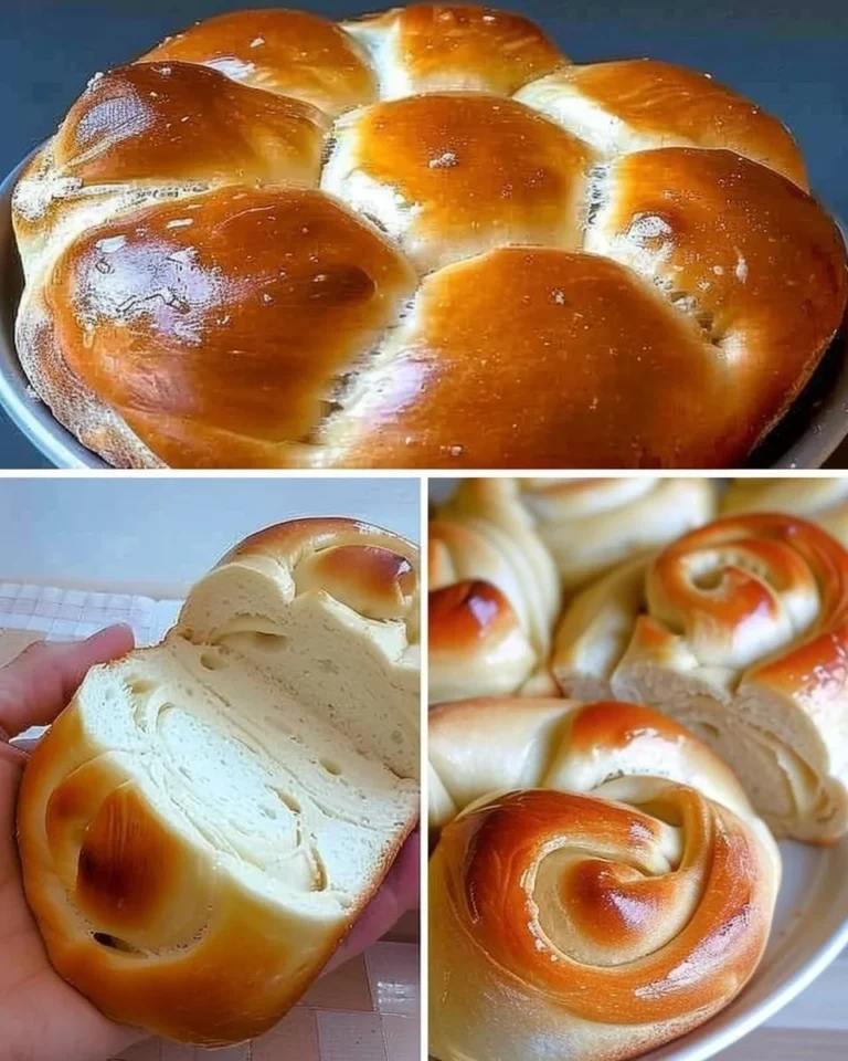 Saftiges, weiches Honigbrot auf einem Holzbrett mit Honig und Nüssen