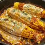 Würzige und cremige Cajun-Maiskolben auf einem Grill serviert