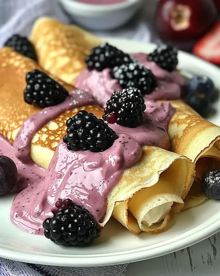 Traumhaft-lockere Brombeer-Crêpes zum Verlieben