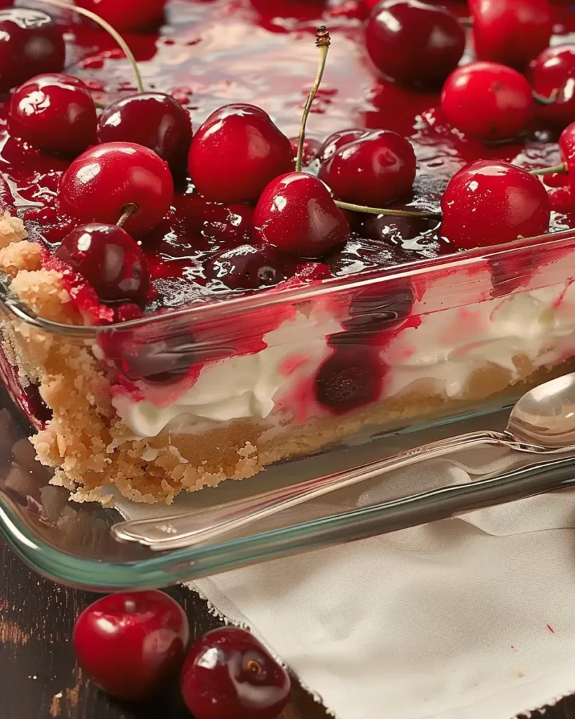 Klassisches Kirsch Dessert mit Frischkäse