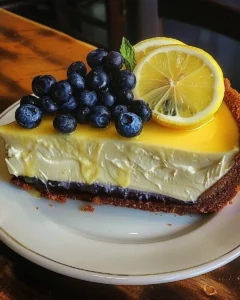 Traumhaft saftiger Zitronen-Käsekuchen mit Beerentopping – cremig-frische Genusszeit