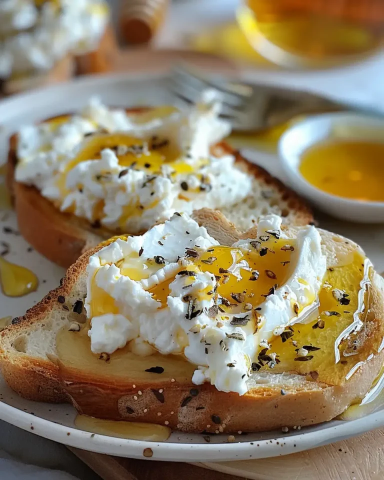 Cremiger Ricotta Toast mit Honig - Ein einfaches Rezept für einen schnellen Genuss