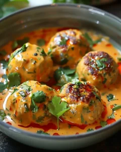 Das Geheimnis für perfekte Thai Kokos Curry Hühnerfleischbällchen