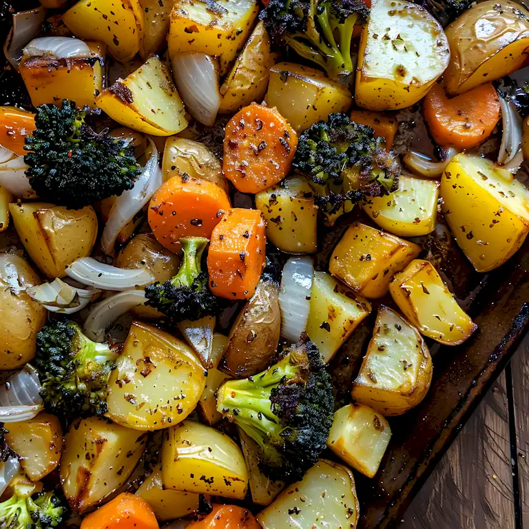 Farbenfrohes Ofengemüse zum Mitlöffeln – gesund, knusprig & in 20 Minuten fertig