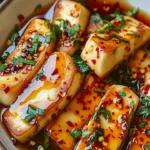 Das Geheimnis für Halloumi mit Chiliöl-Honigglasur