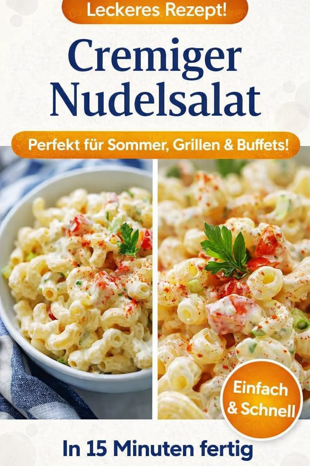 Amish Nudelsalat: Cremig, süß und unwiderstehlich einfach! - Entdecke den perfekten Beilagensalat mit dem Amish Nudelsalat! Dieser cremige und süße Nudelsalat ist die ideale Ergänzung für jedes Grillfest oder als schnelle Beilage zum Abendessen. Mit frischem Gemüse und einer leckeren Sauce begeistert er jeden! Probiere ihn noch heute aus und bringe Abwechslung in deine Salatvorlieben! Lass es dir schmecken! #Nudelsalat #Beilagen #Rezepte