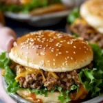 Big Mac Sloppy Joes mit Dressing und frischem Gemüse serviert
