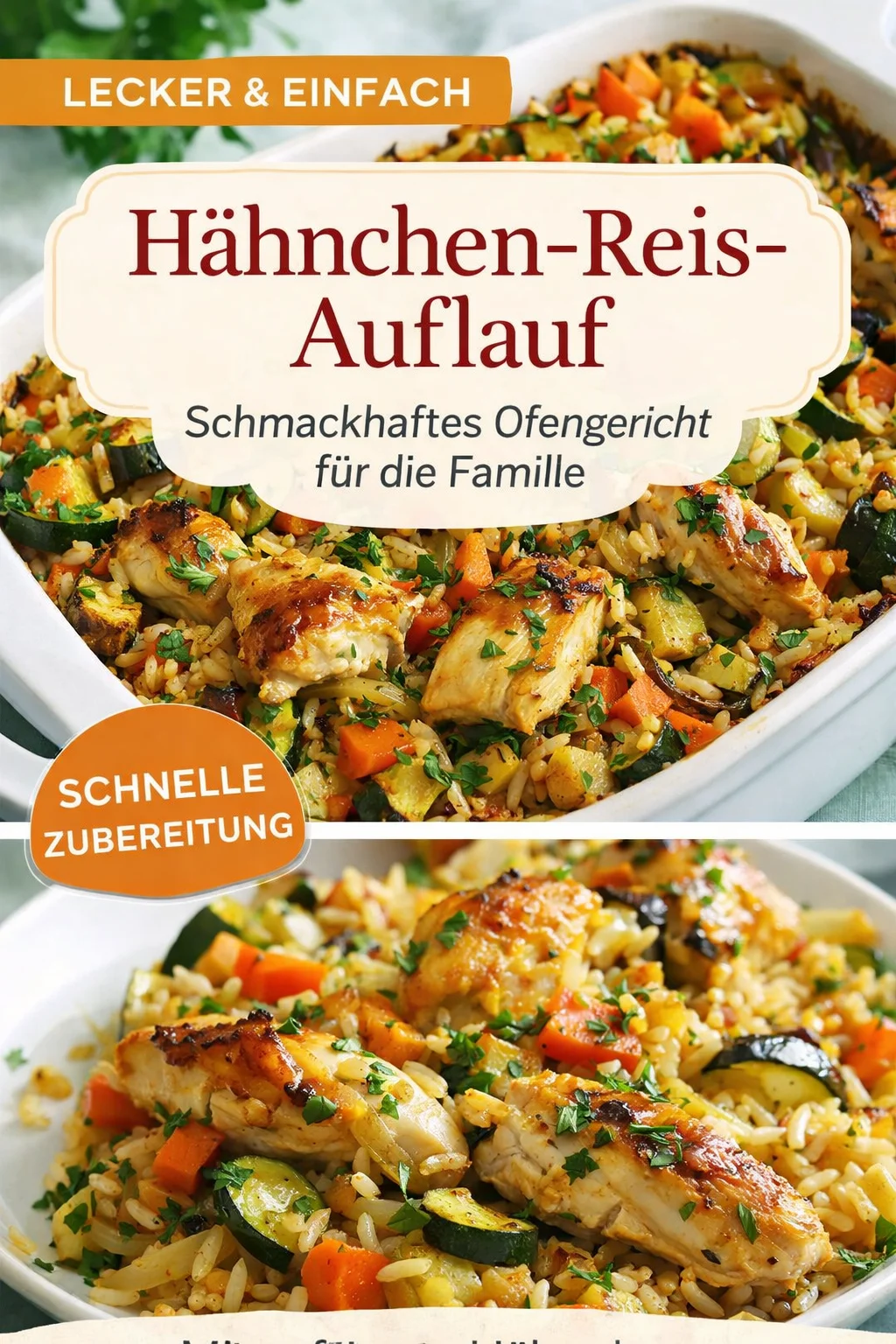 Einfaches Reisgericht mit Hähnchen und frischem Gemüse aus dem Ofen - Entdecke unser einfaches Reisgericht mit zartem Hähnchen und buntem Gemüse! In nur wenigen Schritten zauberst du ein wohlschmeckendes Abendessen, das deine Familie begeistern wird. Ideal für gemütliche Abende und voller gesunder Zutaten. Probiere es aus und überrasche deine Liebsten! Klicke hier für das Rezept und weitere Ideen. #Rezept #Hähnchen #Kochen