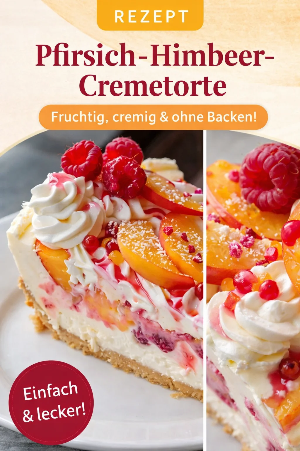 Erfrischender Sommerbeeren- und Pfirsich-Käsekuchen für perfekte Gartenmomente - Genieße die herrliche Kombination aus Sommerbeeren und saftigen Pfirsichen in diesem unwiderstehlichen Käsekuchen. Perfekt für dein nächstes Gartenfest oder einfach, um die Sonne zu feiern! Lass dir dieses cremige Dessert nicht entgehen. Probiere es jetzt aus und bringe Frische auf deinen Tisch! #Käsekuchen #Sommerdessert #Backen