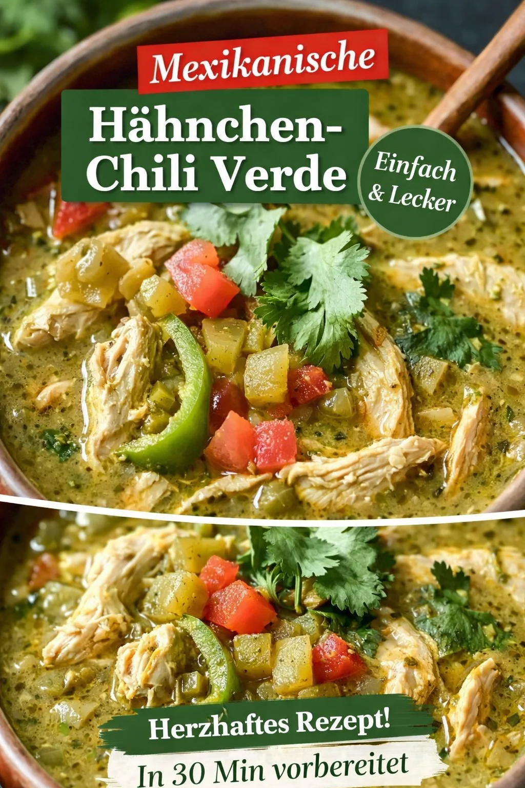 Für kalte Tage: Cremige Hähnchensuppe mit grünem Enchilada-Kick - Entdecke dieses einfach zuzubereitende Rezept für eine cremige Hähnchensuppe, die dich von innen wärmt. Ideal für gemütliche Abende, wird diese Suppe durch grünes Enchilada-Geschmack hervorgehoben. Perfekt, um mit Familie und Freunden genossen zu werden! Probiere es jetzt aus und bringe eine neue herzhaft-köstliche Mahlzeit auf den Tisch. #Hähnchensuppe #Suppenliebe #EinfachKochen