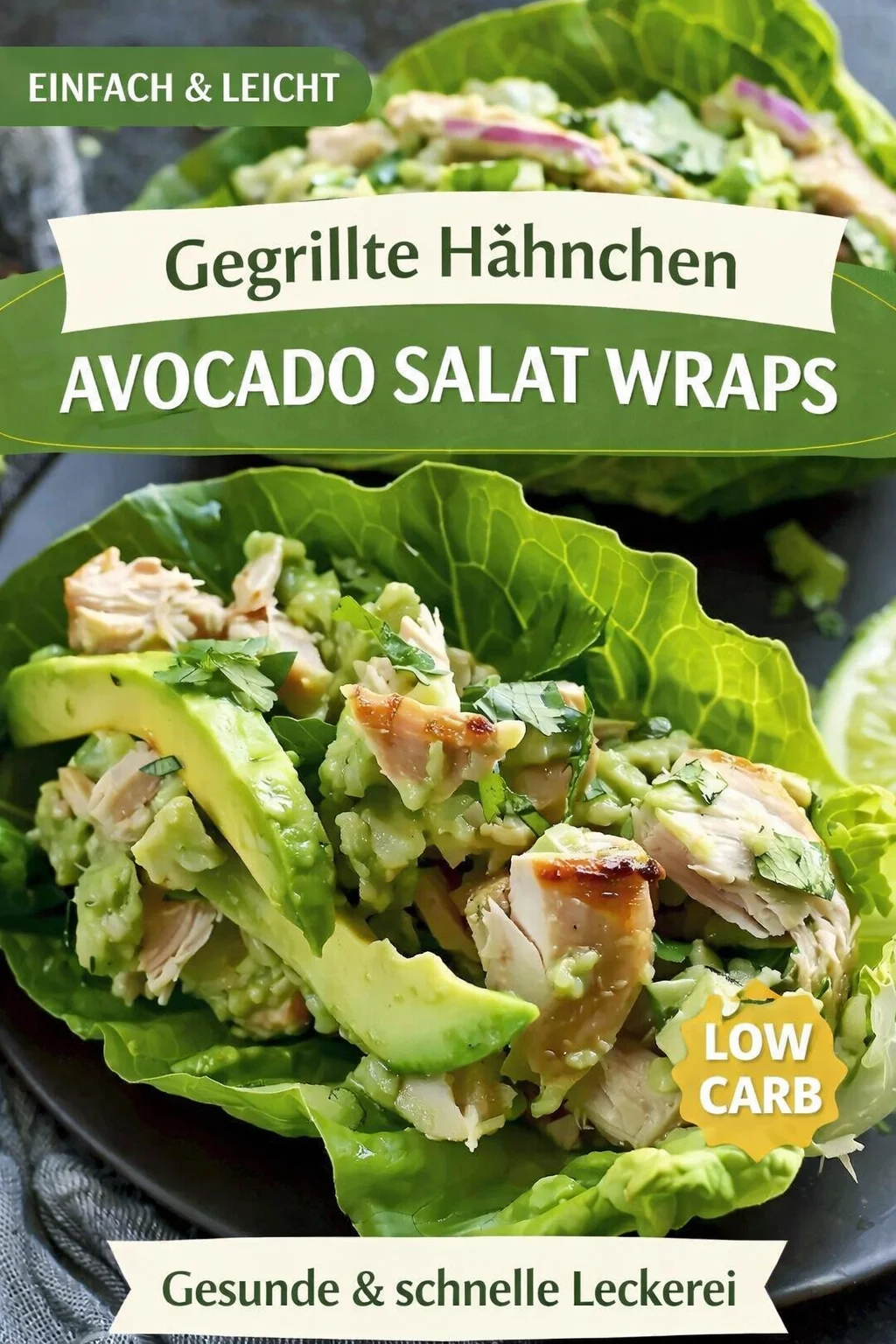 Frische Hähnchensalat-Wraps mit Avocado - Satt und Lecker! - Hast du Hunger auf etwas Frisches und Leichtes? Probiere diese köstlichen Hähnchensalat-Wraps mit reifer Avocado! Schnell gemacht, sättigend und perfekt für eine leichte Mahlzeit. Egal ob für das Abendessen oder als Snack zwischendurch, diese Wraps sind genau das Richtige. Lass dir dieses Rezept nicht entgehen und genieße die Kombination aus Hähnchen, Avocado und knackigen Salatblättern! Klicke auf 'Pin it' und teile es mit deinen Freunden! #Hähnchensalat #Wraps #GesundeRezepte