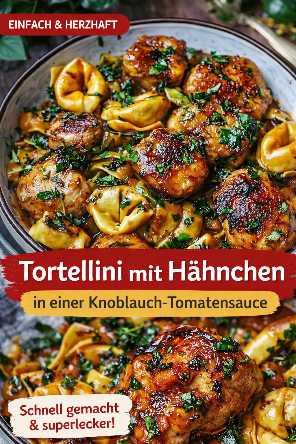 Genussvolles Hähnchen mit Tortellini und herbstlichem Gemüse - Entdecke unser köstliches Rezept für Hähnchen mit Tortellini und herbstlichem Gemüse! Perfekt für die kühlere Jahreszeit. Lerne, wie du dieses Wohlfühlessen in weniger als 40 Minuten zubereitest. Überrasche deine Familie mit einem schmackhaften und gesunden Abendessen, das alle begeistern wird. Probiere es jetzt aus und teile deine Kreation! #HähnchenRezept #Wohlfühlessen #Herbstküche