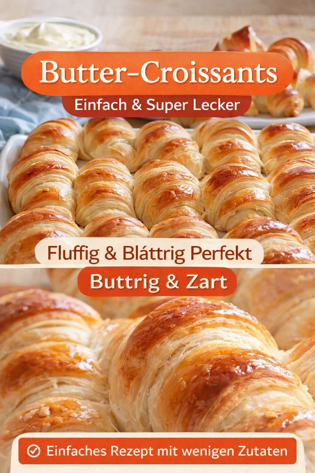 Himmlische Croissants für dein perfektes Frühstück - Erlebe den unwiderstehlichen Duft frisch gebackener Croissants am Morgen! Diese goldbraunen, superweichen Gebäckstücke sind perfekt für dein Frühstückstisch. Folge unserer einfachen Anleitung, um diese leckeren Croissants selbst zu machen – deine Familie wird begeistert sein! Probiere es aus und starte den Tag köstlich! #Croissants #Frühstück #Backen