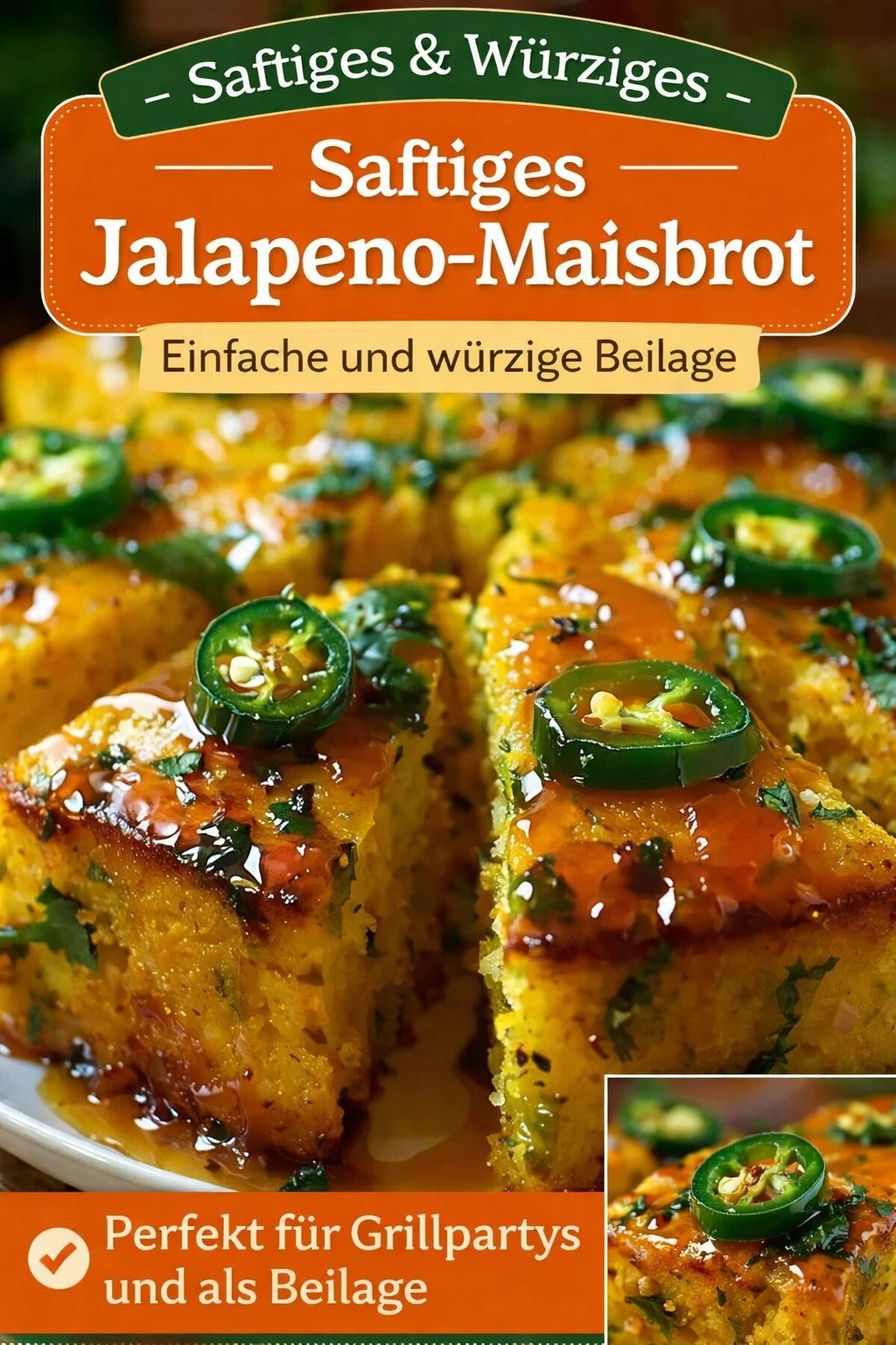 Jalapeño Maisbrot mit Limetten Honig Glasur – Ein Geschmackserlebnis! - Lust auf ein saftiges Maisbrot, das deine Geschmacksknospen tanzen lässt? Dieses Jalapeño Maisbrot mit einer erfrischenden Limetten Honig Glasur ist perfekt für deine nächste Feier oder als Beilage! Einfach zuzubereiten, bieten die würzigen Jalapeños und die süße Glasur ein einzigartiges Geschmackserlebnis. Probiere es jetzt aus und serviere es warm! #Backen #Maisbrot #Jalapeños #pizza #Kochinspiration