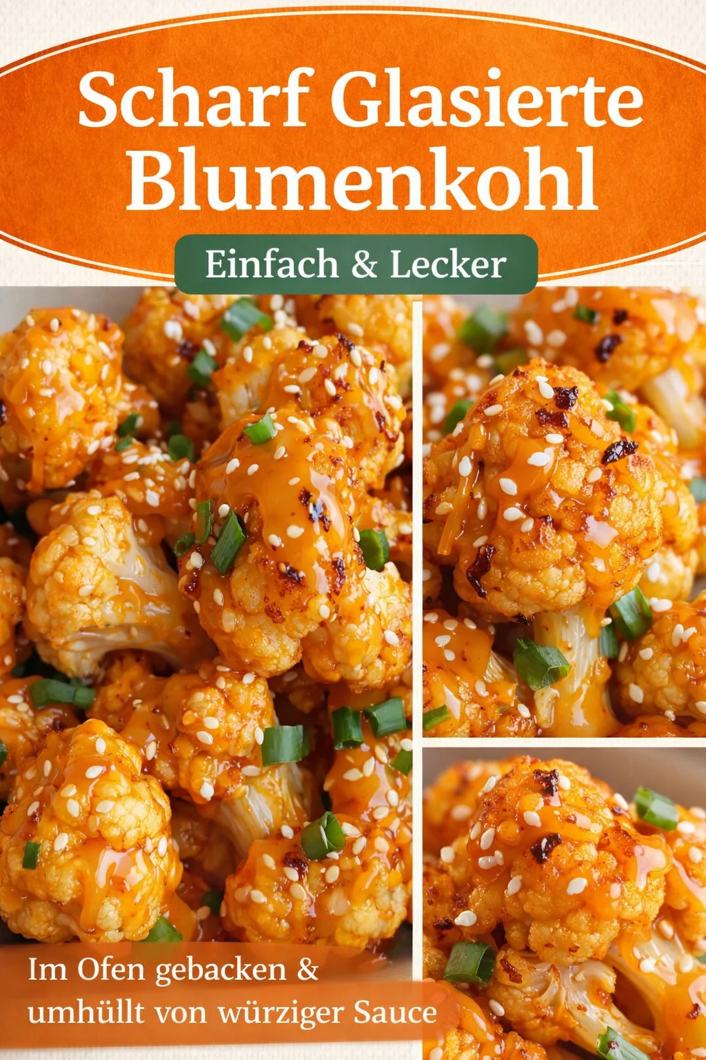 Köstlicher Bang Bang Blumenkohl – Knuspriger Snack aus dem Ofen - Entdecke das perfekte Gericht für alle, die etwas Knuspriges suchen, das leicht ist! Mein Bang Bang Blumenkohl ist nicht nur himmlisch lecker, sondern auch einfach zuzubereiten. Perfekt als Snack oder Beilage zu deinem Abendessen. Probiere es jetzt aus und verwöhne deinen Gaumen! Lass dich inspirieren und teile dein Ergebnis mit uns! #Blumenkohl #VeggieSnacks #Ofenrezepte