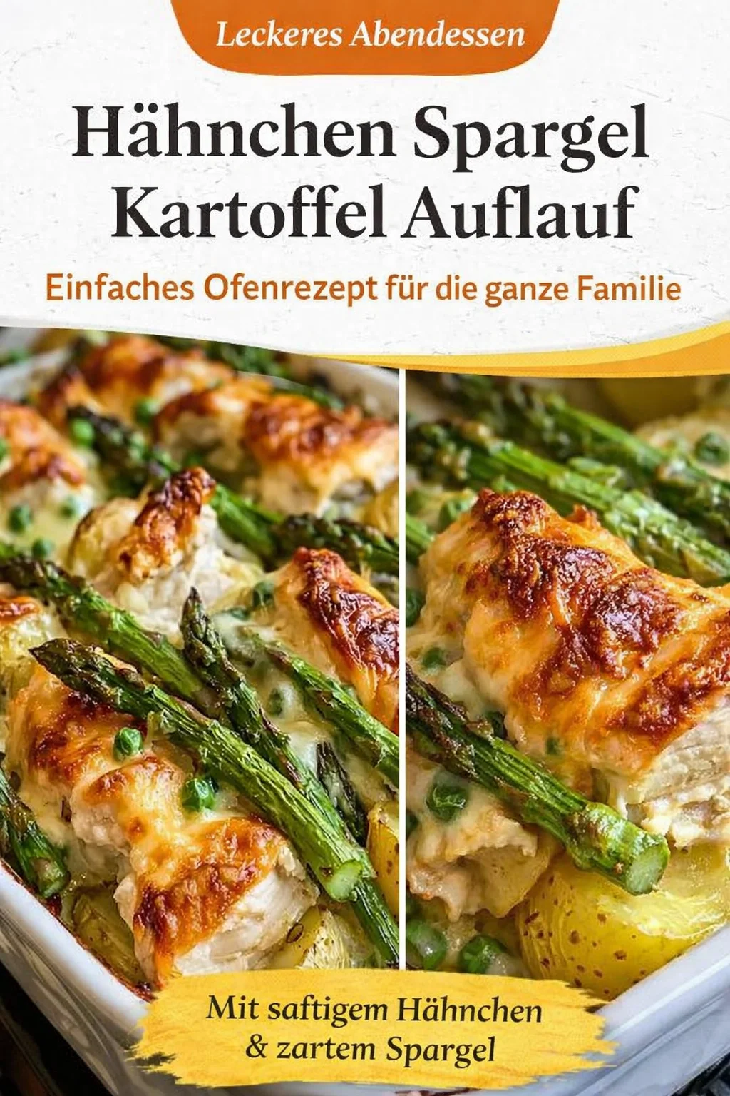 Köstlicher Spargel Hähnchen Kartoffel Auflauf für deine Familienküche - Entdecke unser Rezept für einen unwiderstehlichen Spargel Hähnchen Kartoffel Auflauf! Zartes Hähnchen, frischer Spargel und cremige Kartoffeln, perfekt für ein schmackhaftes Abendessen. Verwöhne deine Familie mit diesem herzhaften Gericht, das schnell zubereitet ist und jeden begeistert. Probiere es noch heute aus! #AuflaufRezepte #SpargelGerichte #HähnchenLiebe